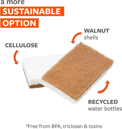 Full Circle Agave Leaf Scour Pads – Pack of 3 – Maximum Strength, Non-Scratch Dish Scrubber Made with Plant-Based & Recycled Materials, Safe for Nonstick
