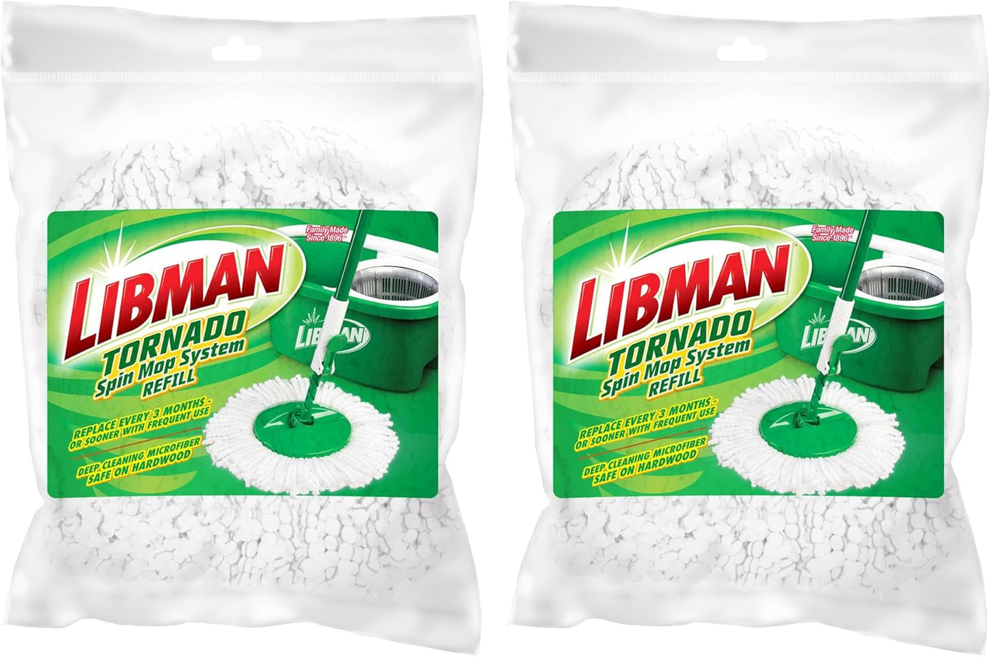 Libman Tornado Spin Mop Refills - Case of 4