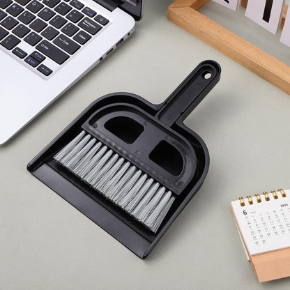 Ipetboom Keyboard Cleaning Brush and Mini Dustpan Set Compact 2-Piece Desktop Cleaning Tool for Laptops Keyboards Drawers and Small Spaces Black 8.46 X 6.29 Inches