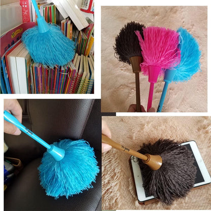 3 Pack Hand Grips Fluffy Microfiber Delicate Duster, Mini Washable Dusting Brush