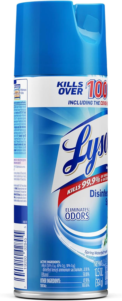 Lysol® Disinfectant Spray - Spring Waterfall 12.5 oz, Case of 12 Cans