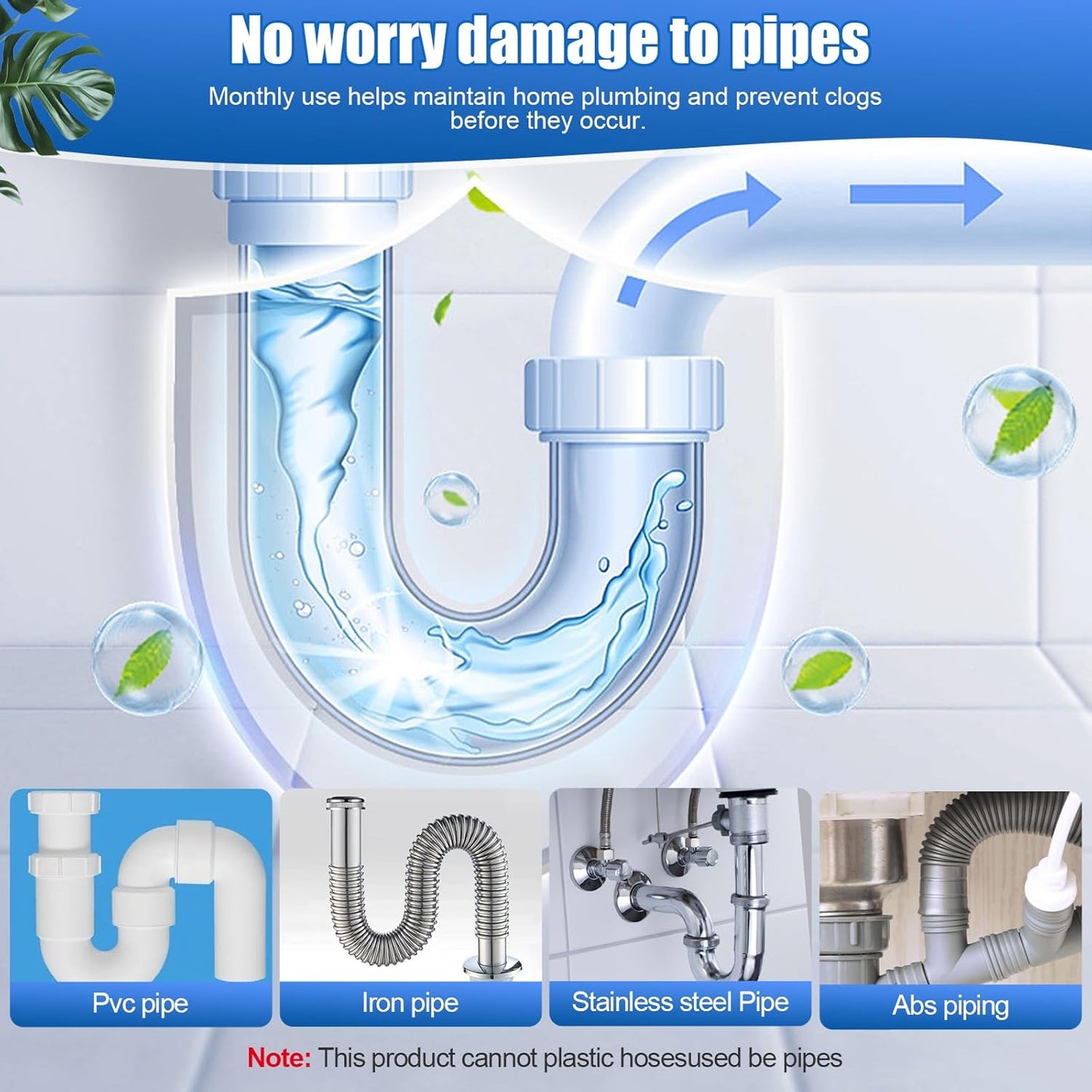 Sink Drain Cleaner, Powerful Pipeline Dredging Agent, Drain Clog Remover for Unclogs Bathroom and Kitchen Sinks, Drains (1PCS)