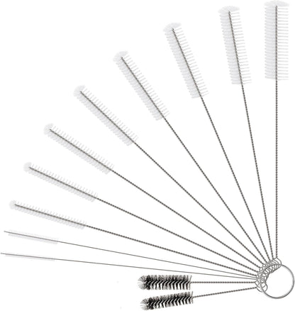 Five-Piece Bottle Brush Cleaning Set Includes 4 Straw Cleaning Brushes and 1 Cup Brush with Detachable Long Handle. Suitable for Cleaning Straws, Glasses, and Water Cups.