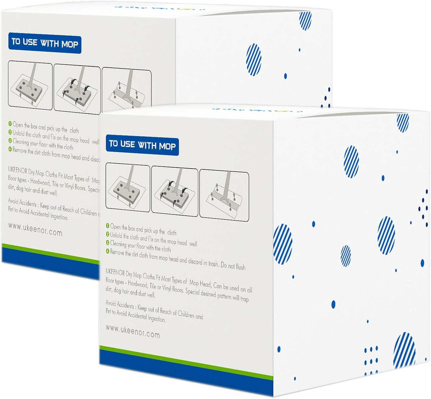 Dry Mop Refills - 160 Count Disposable Dusting Cloths - Electrostatic Cloths - 7.9"x11.6" Box Packing