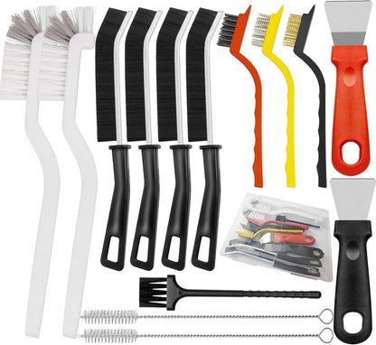15PCS Crevice Cleaning Brush Set, Hard Bristle Grout Scrub Brushes, Multifunctional Gap Detail Cleaning Tools for Bathroom, Kitchen, Window Sill, Tile Corners & Household Deep Cleaning