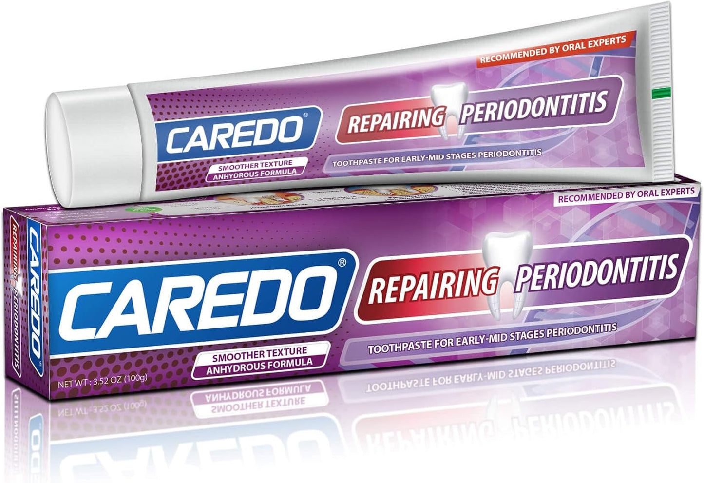 CAREDO Gum Toothpaste for Periodontitis, Gum Repair for Receding Gums, Gum Disease & Gingivitis Treatment, Periodontal Disease Treatment for Gum Health, Gum Disease Repair Bad Breath Toothpaste 3.52OZ