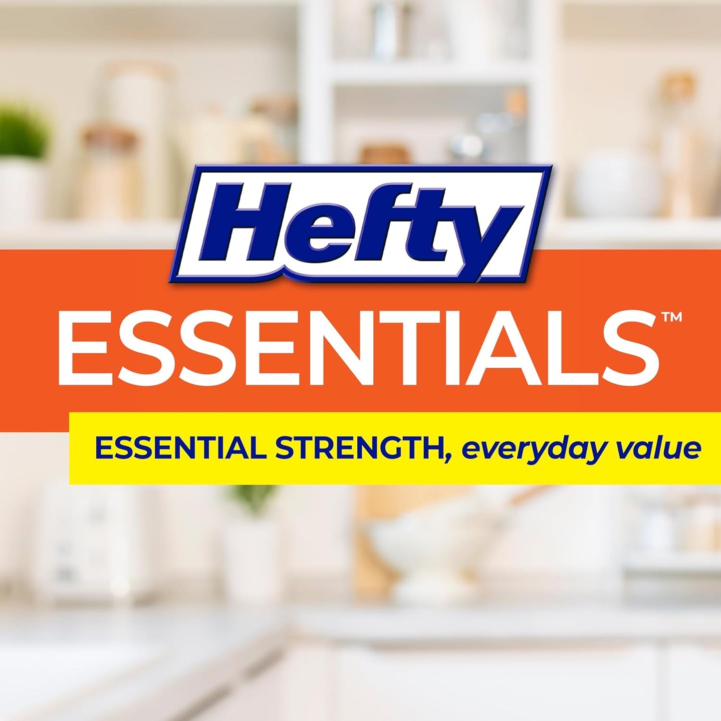 Hefty Essentials Drawstring 13 Gallon Kitchen Trash Bags, 45 Count, Tall Unscented Trash Bags for Kitchens, Home Offices, or Laundry Rooms, Easy to Tie, Lift, and Carry, White