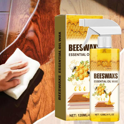 Beeswax Wood Polish Spray,Beeswax Essential Oil Wax,Scratcherase Beeswaxs Wood Floor Spray,Bees Wax Furniture Polish And Cleaner,For Floors And Furniture (2PC)