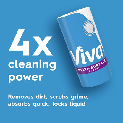 Viva Multi-Surface Cloth Paper Towels, Choose-A-Sheet Size, 12 Super Rolls, 81 Sheets per Roll (Packaging May Vary)
