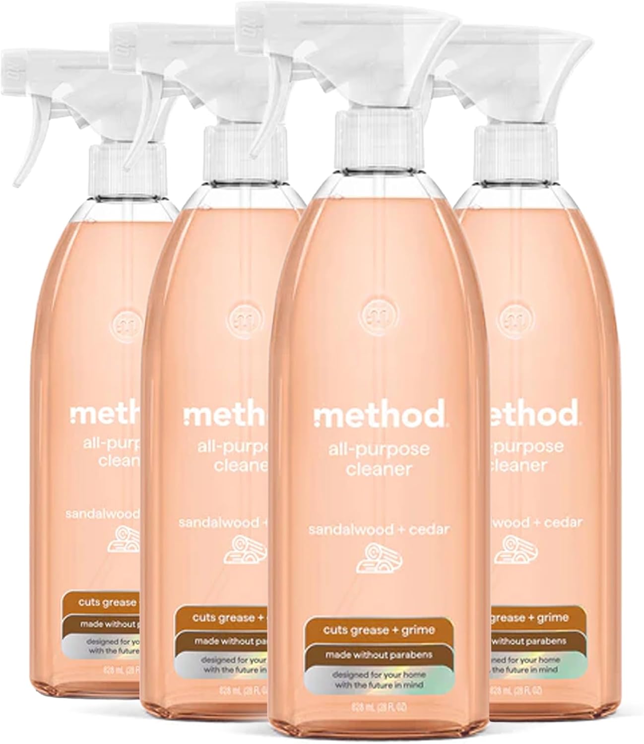 Method All-Purpose Cleaner Spray, Lime + Sea Salt, Perfect for Most Counters, Tiles, Stone, and More, 28 oz Spray Bottles, (Pack of 1)