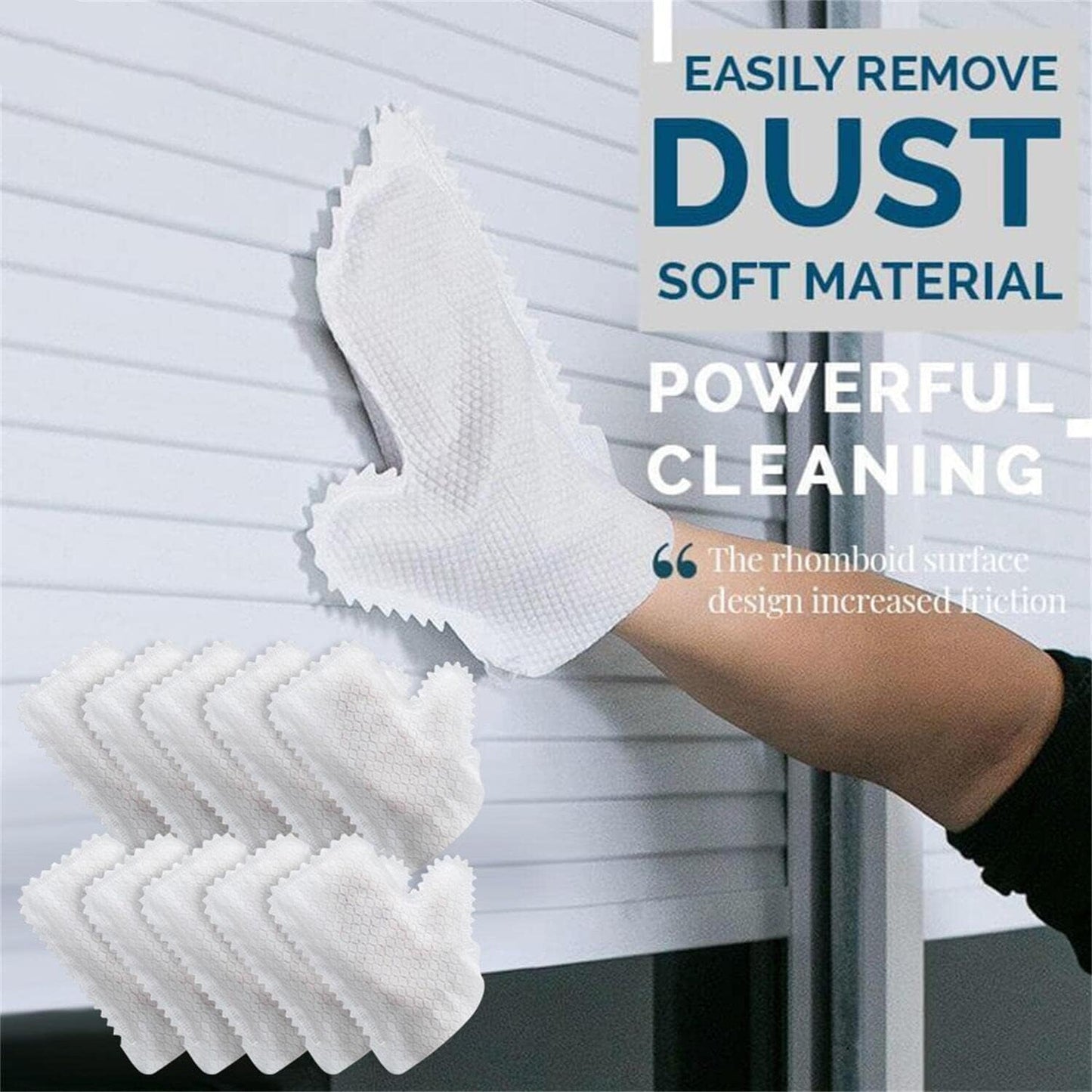 Home Dust Removal Gloves, Microfiber Fish Scale Cleaning Duster Glove, Washable, Reusable Wet & Dry Kitchen Mitt