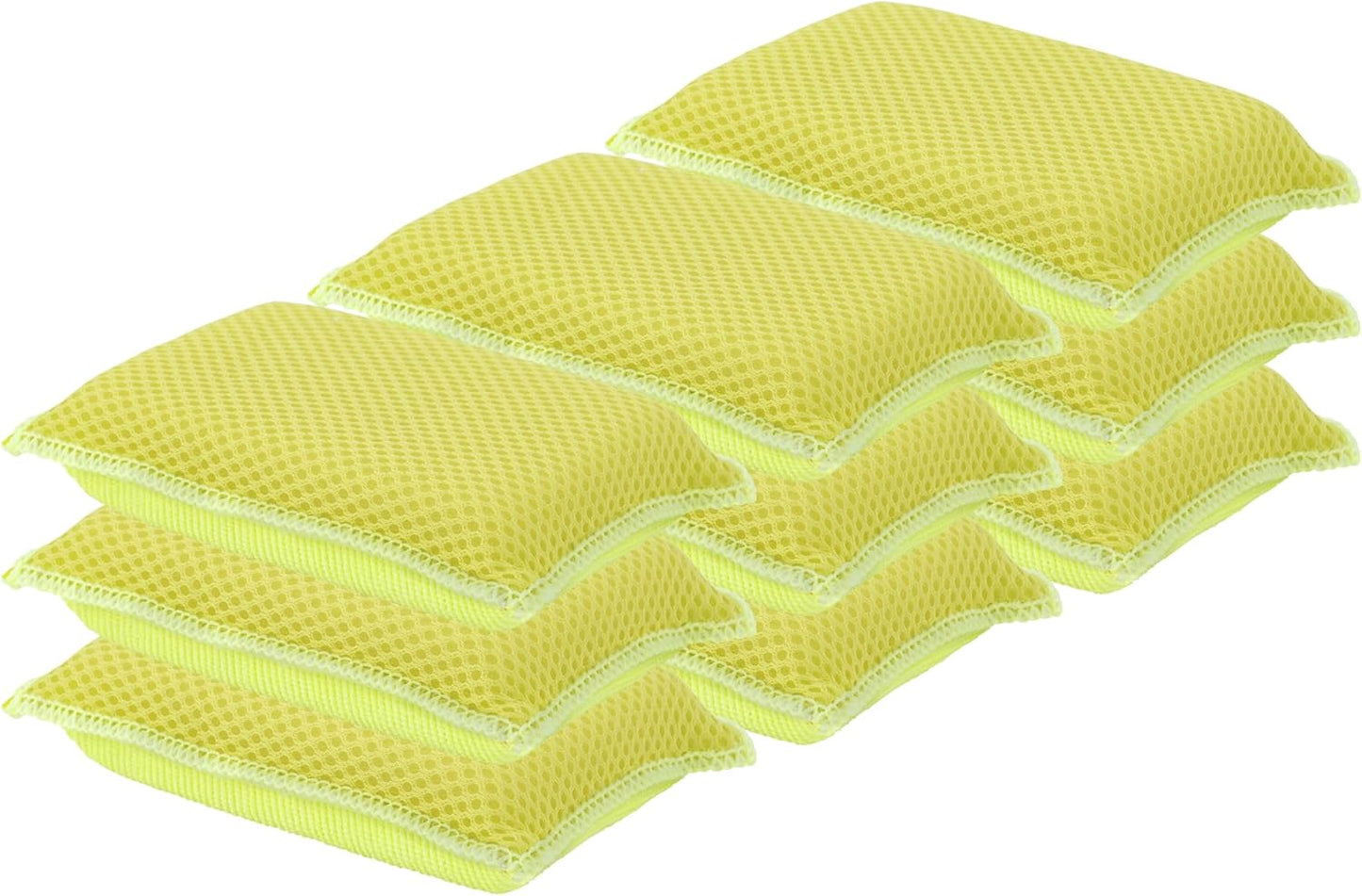 Superio Miracle Microfiber Sponges for Kitchen 3-Pack Red Yellow Blue, Kosher Non-Scratch Sponge Scrubber Heavy Duty Multi-Purpose Cleaning of Dishes, Pots, Pans and Counter tops, Machine Washable