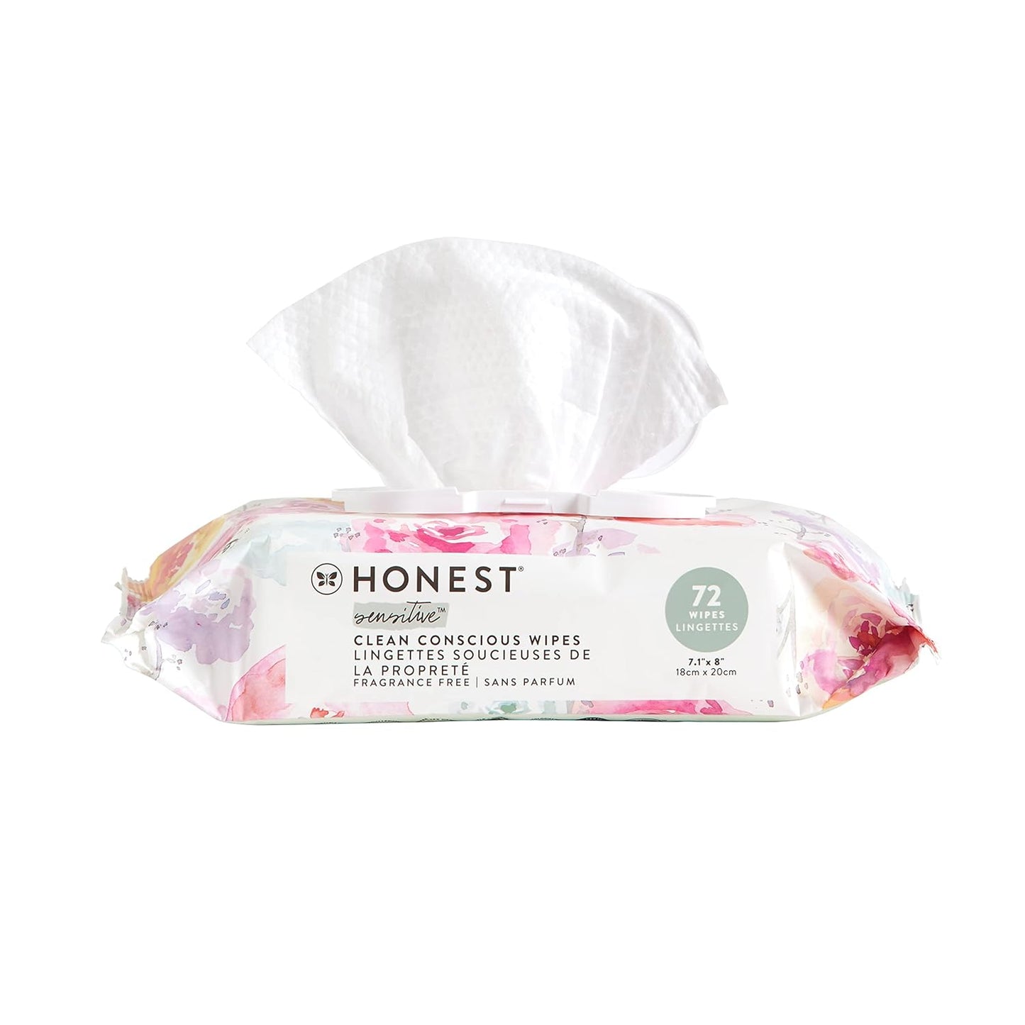The Honest Company Hypoallergenic Multi-Use Baby Wipes for Sensitive Baby Skin, Rose Blossom, 60 Count