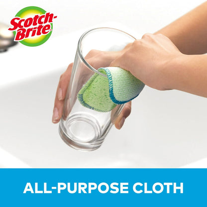 Scotch-Brite Stay Clean Scrubbing Dish Cloths, Rinses Clean and Dries Quick, 2 Non-Scratch Dish Cloths