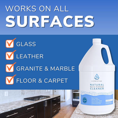 HYPRISTINE PURE Hypochlorous Acid Spray, Multi-Purpose Cleaner, Superior Shelf Life, 0% Bleach, 0% Alcohol, Food Contact Safe, Eliminate Non-Living Allergens, Remove Pet Odor, Clean Any Surface