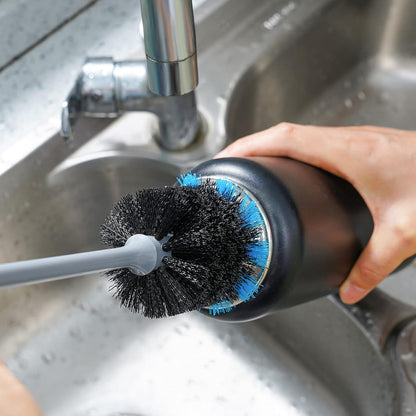 MOSOLAN Water Bottle Cleaning Brush, Long Handle Flexible Scrub Brush for Water Bottles, Glasswares, Mugs, Flasks, Tumblers, Vases, and Kitchen Sink, 2 Pack