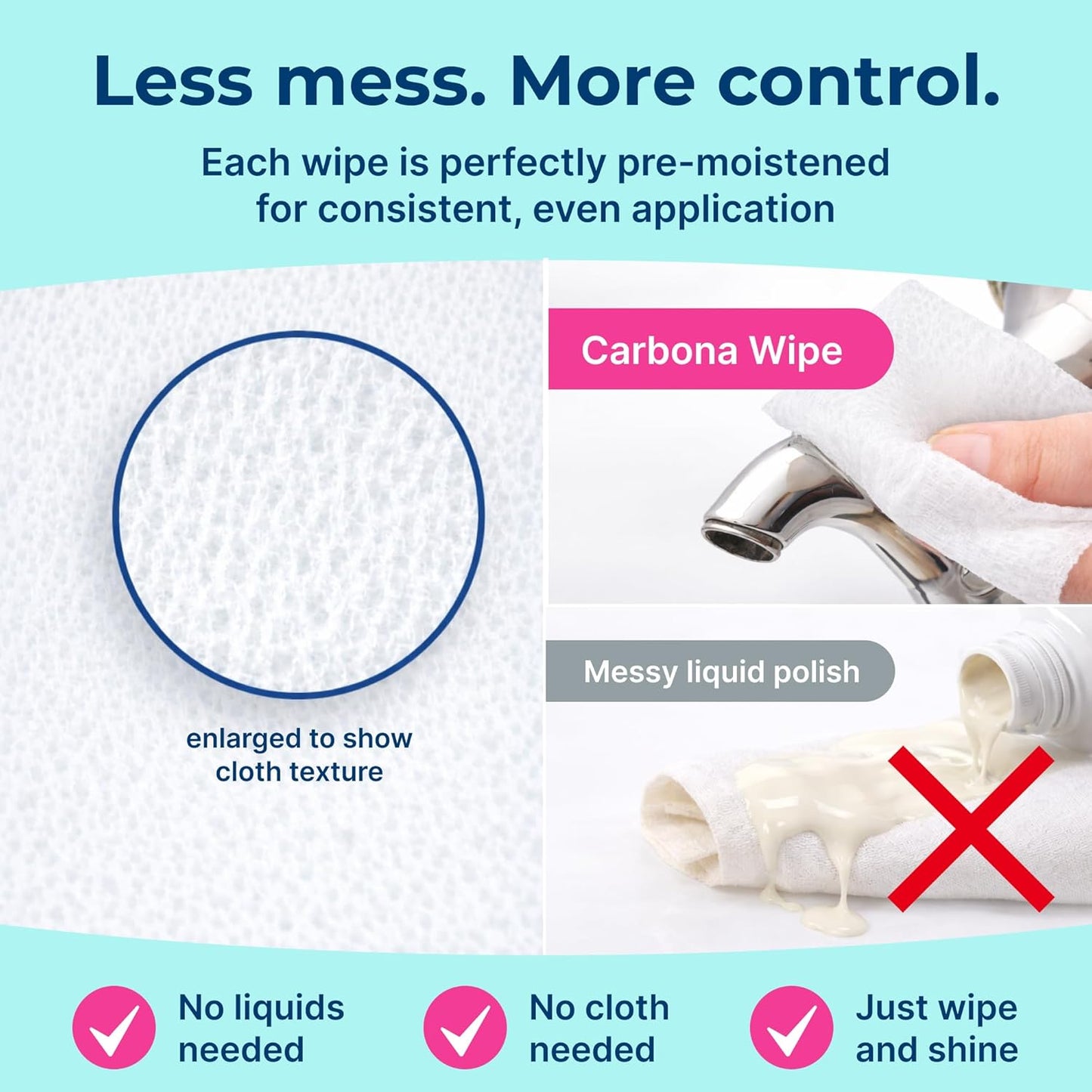 Carbona Silver Wipes | Metal Cleaner & Polish | 12 Wipes, 1 Pack