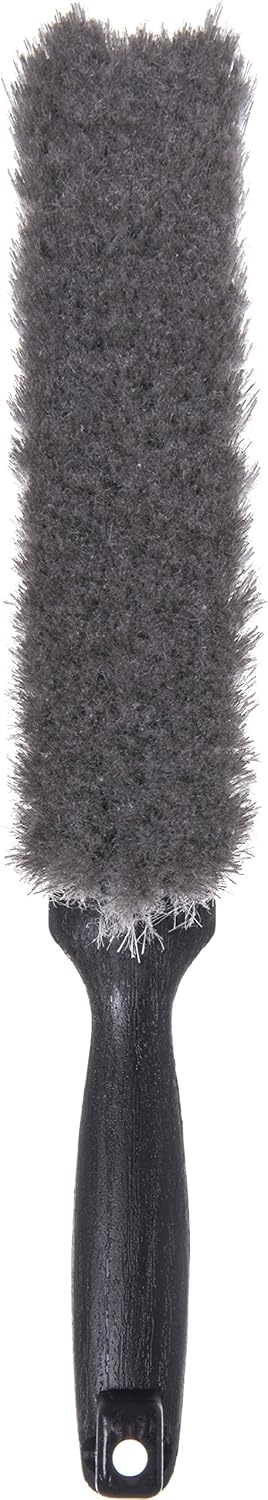 SPARTA Flo-Pac Counter Brush, Bench Brush, Dustpan Brush with Flagged Bristles for Counters, Floors, And Fireplace, 8 Inches, Gray