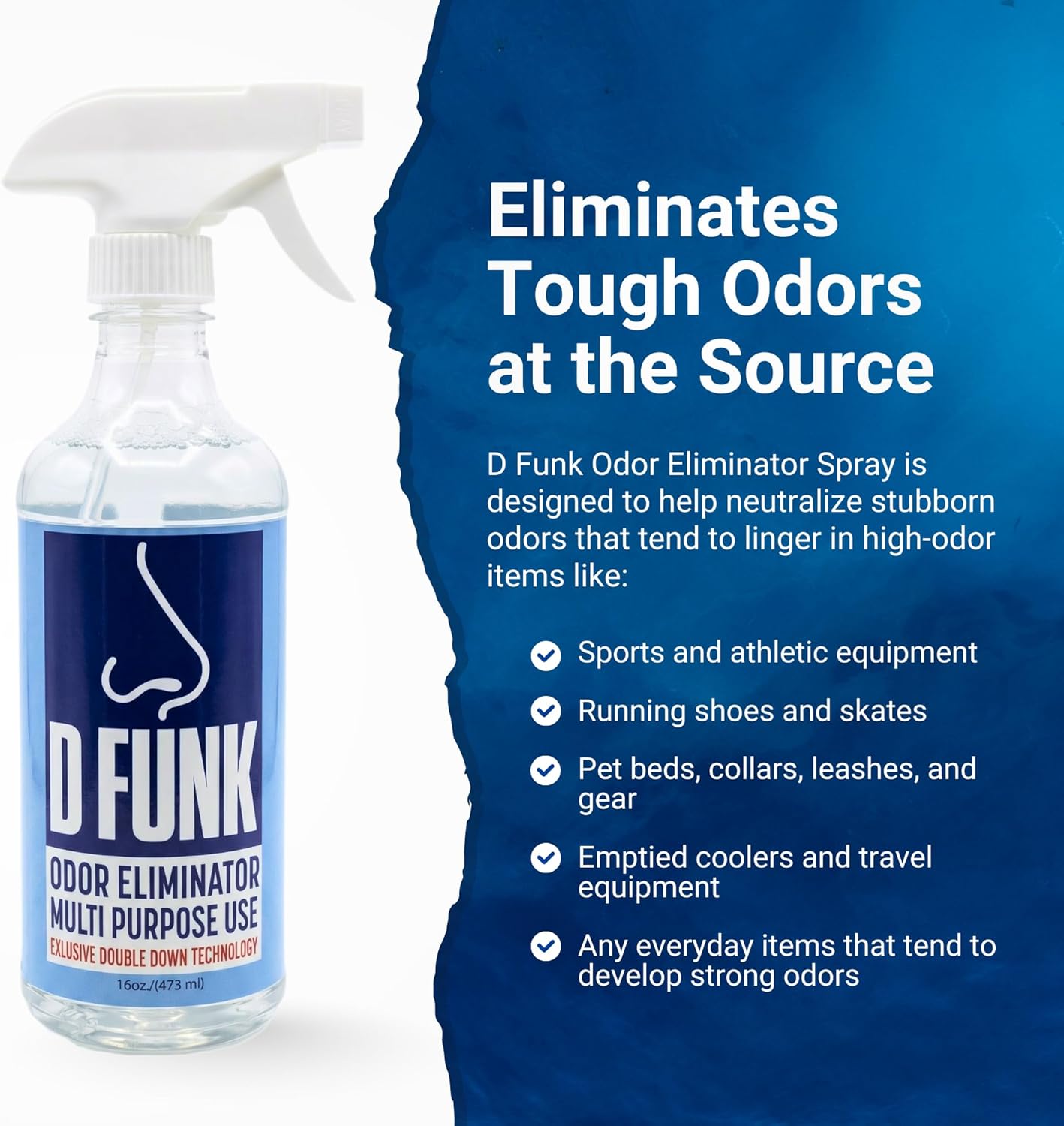 Ardent D Funk Odor Eliminator for Strong Odor, 2 Pack, 2 oz. Bottle, Spray to Remove Smells and Odors, Pet Supplies, Sport Shoes and Equipment, Coolers, Made in USA