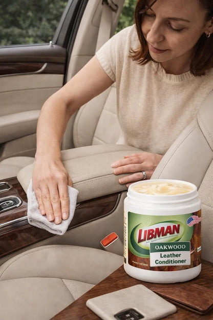 Tribello Libman Oakwood Leather Conditioner 16 oz – Hydrates & Conditions Leather – Helps Repel Moisture & Stains – For Saddles, Tack, Boots, Shoes, Furniture & Auto Interiors – Made in USA