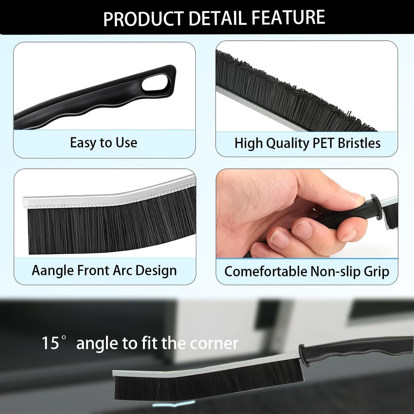 12Pcs Crevice Cleaning Brush, CTEWRT Multifunctional Hard Gap Cleaning Brush Kits, Cleaning Tools for Household Use,Window Tracks,Kitchen,Bathroom,Faucets, and Toilets