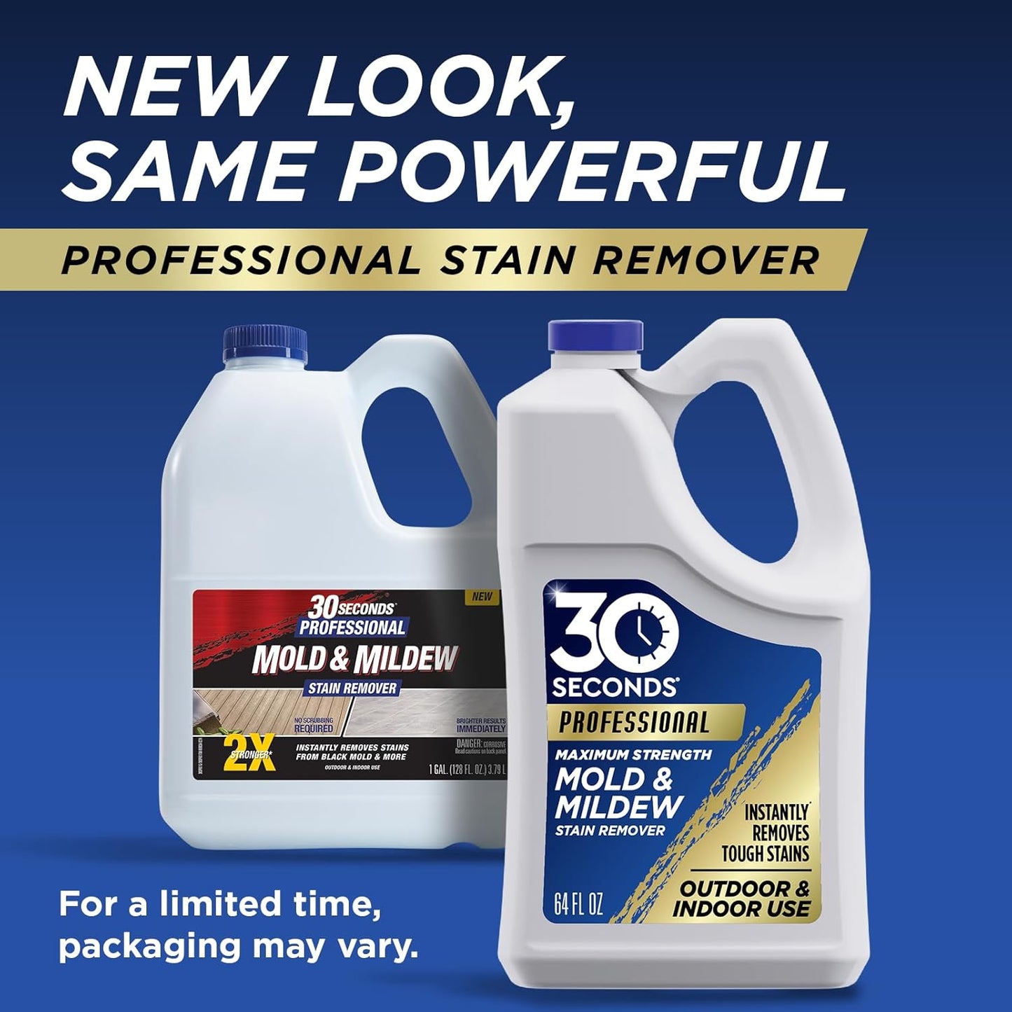 30 SECONDS Pro Mold and Mildew Stain Remover | Scrub Free | Brighter Results Instantly | Ready To Use | 32 Fl. Oz.