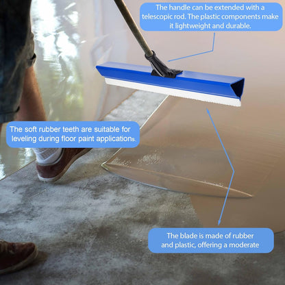 1 Pack 24 Inches Epoxy Floor Squeegees Notched Squeegee for Self Leveling Cement Urethane Epoxy Floor Tools