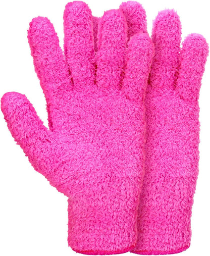 Abeillo Microfiber Gloves for Plants Dusting Cleaning, Reusable Washable Cleaning Gloves Mittens House Cars Blinds Dusting