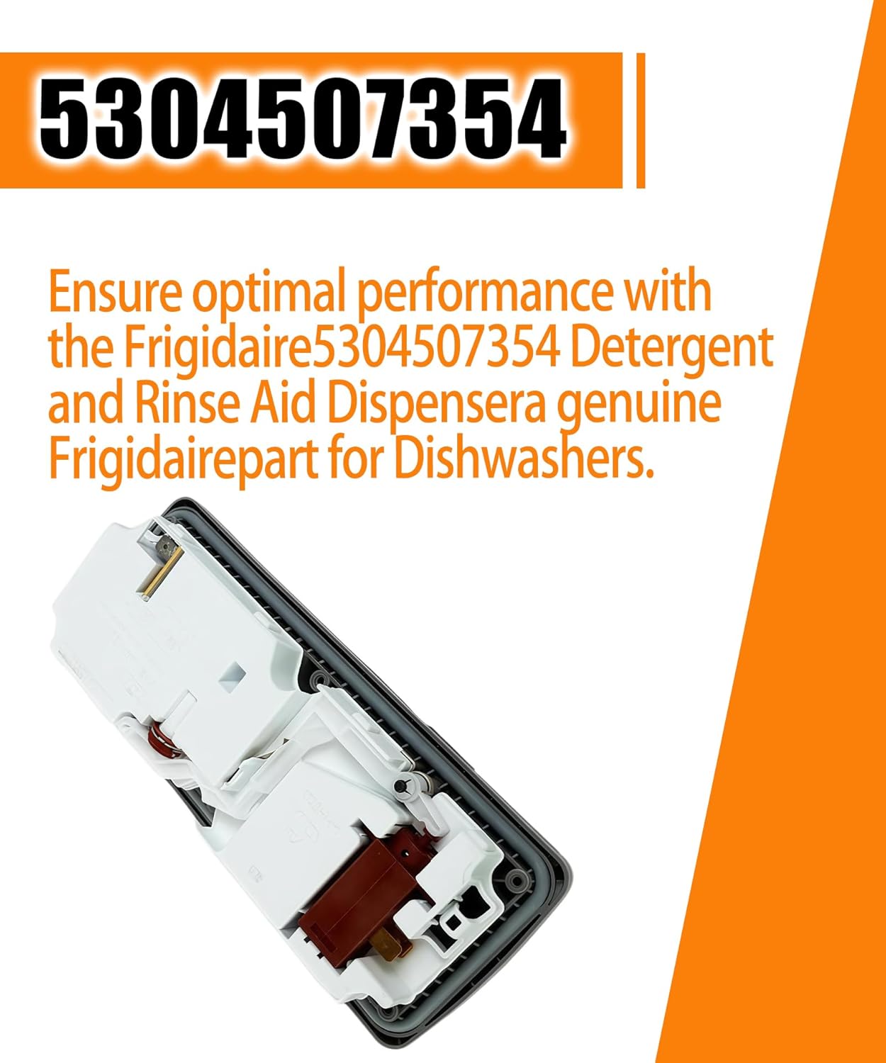 5304507354 Detergent and Rinse Aid Dispenser for Dishwashers kit Fits For Frigidaire,Electrolux, Kenmore,Replacement 154452704,154542104,154542107,154574405,154574406,154860103 Etc