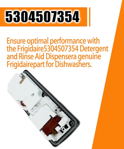 5304507354 Detergent and Rinse Aid Dispenser for Dishwashers kit Fits For Frigidaire,Electrolux, Kenmore,Replacement 154452704,154542104,154542107,154574405,154574406,154860103 Etc