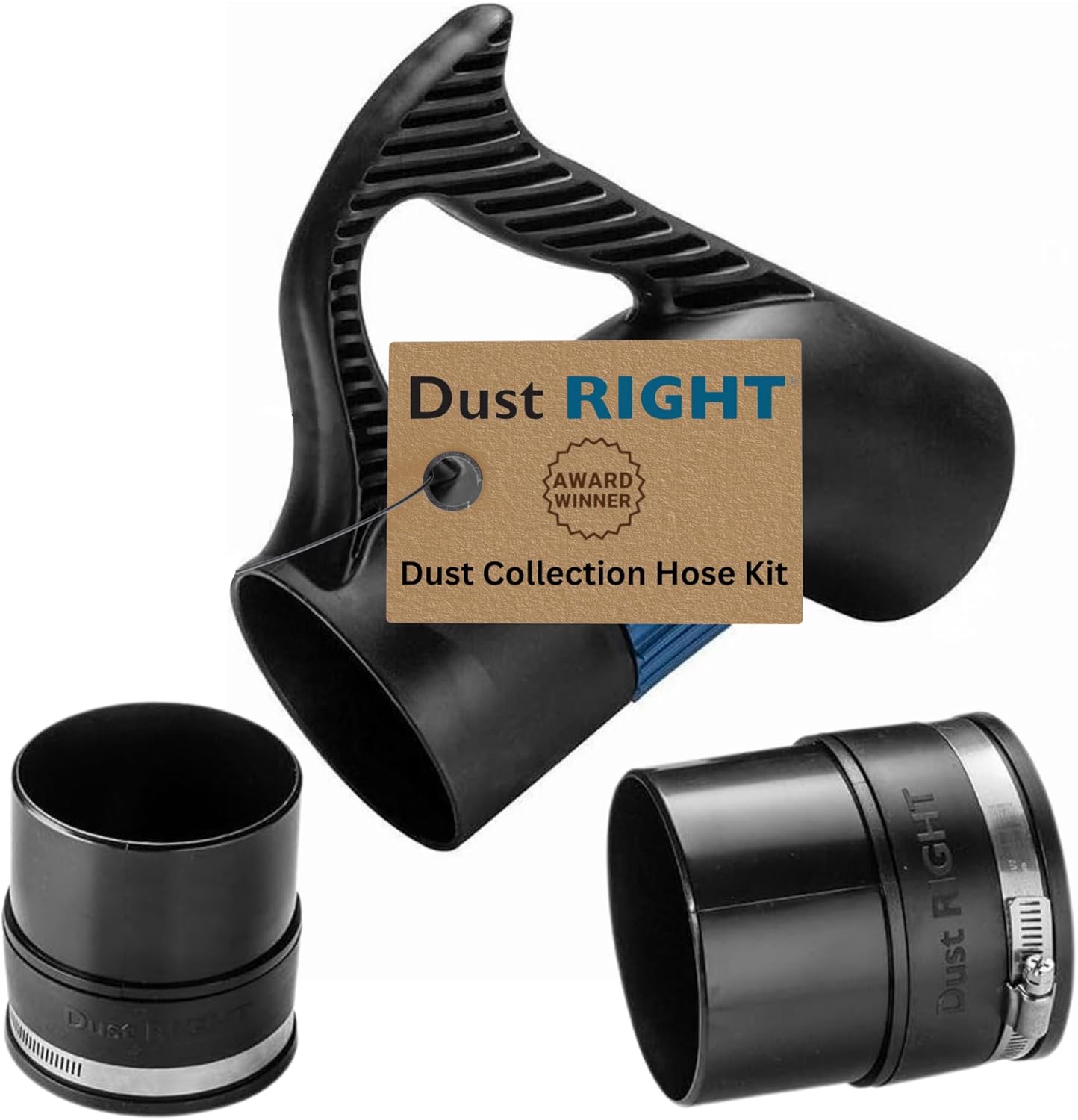 Dust Right 4'' Quick Change Floor Sweep – Dust Collector Accessories Kit Includes Quick Change Floor Sweep, Quick Change Handle, Extension Wand, & Removable Grate - Dust Collection & Air Filtration