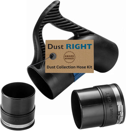 Dust Right 4'' Quick Change Floor Sweep – Dust Collector Accessories Kit Includes Quick Change Floor Sweep, Quick Change Handle, Extension Wand, & Removable Grate - Dust Collection & Air Filtration
