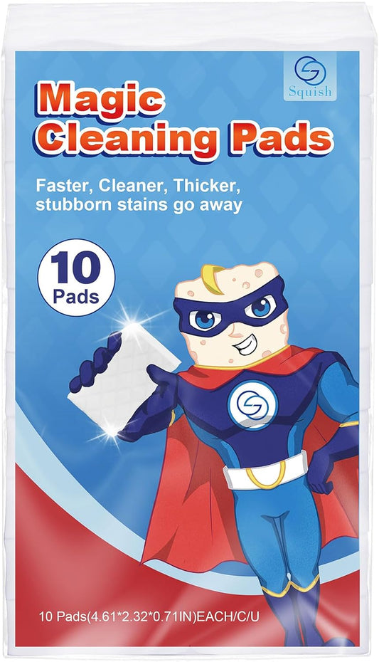 Squish Magic Eraser Sponge, 18 Pack Cleaning Pads for Walls, Oven, Kitchen, and Shoe Cleaner With Melamine Foam, Universal Cleaner