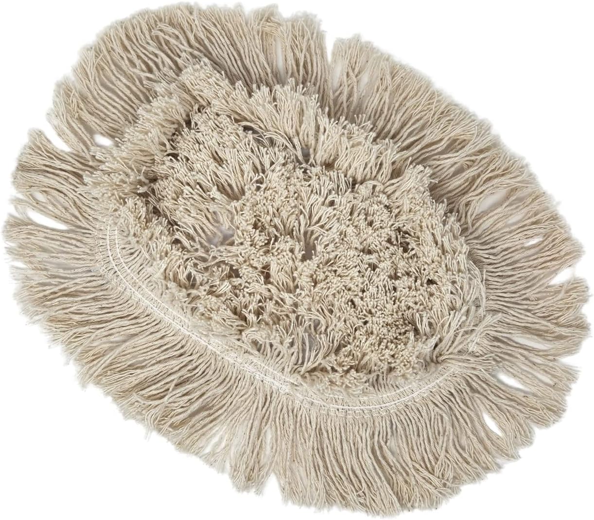 Turkey Creek Essentials 10 Inch x 6.5 Inch Wedge Dust Mop Refill for Industrial, Home & Commercial Use, Washable Natural Cotton for Standard 8" Frame