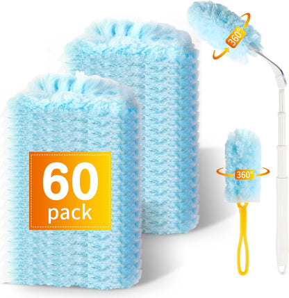 30 Count Duster Refills for Swiffer Dusters, Multisurface 360 Dusters with 3ft Extendable Handle and 1 Short Handle, Disposable Duster Kit for Dusting Furniture Blinds Fans Walls