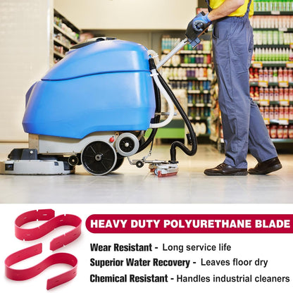 32.75" Rear & 31" Front Polyurethane Squeegee Blade Replacement Kit, Compatible with T300 T300e Nobles Speed Scrub, Industrial Floor Scrubber Blades