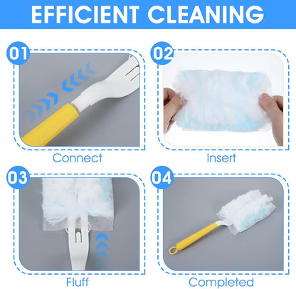 120 Pcs Duster Refills, Electrostatic Disposable Dusters Refills Compatible with Duster, Bulk Heavy Duty Dusters Refill for Blinds Ceiling Fans Furniture Multi-Surface Dusting, Unscented