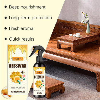 Beeswax Spray, Natural Beeswax Spray Furniture Polish, The Original Micro Molecularized Beeswax Care Spray & Restorer for Living Rooms,Kitchens,Wood Furniture Floors (2)