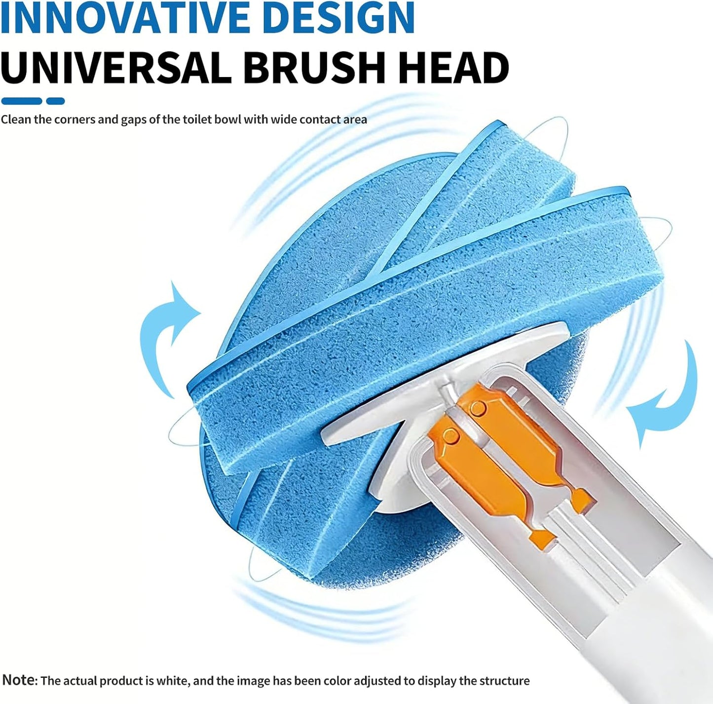 SOPAMI 32pcs Disposable Toilet Brush Sponge Head Refills, 5-Layer Pre-Loaded Rich Foam Sponge Replacement. Scrub Heads for Disposal Toilet Brush Wand. (32pcs Refill Heads)