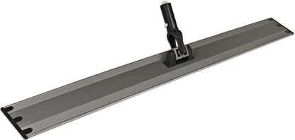 CleanAide Flat Mop Plate Frame for Microfiber Pads, Commercial-Grade Aluminum with 360° Swivel, Hook and Loop Fastening, Lightweight and Durable, Gray, Frame Only, 18 Inches