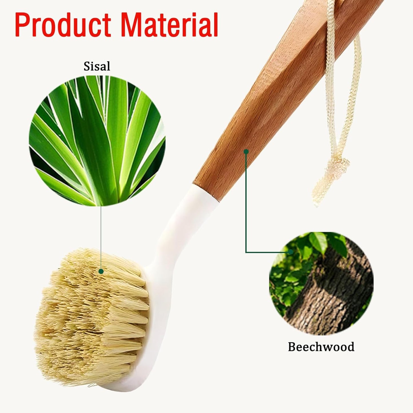 Bamboo Vegetable Brush Set, Natural Bristle Dish Brush with Holder, Eco Friendly Soft Dish Scrubber Kitchen Brush for Dishes