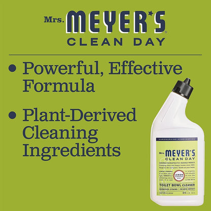 Mrs. Meyer’s Clean Day Liquid Toilet Bowl Cleaner, Stain Removing, Lemon Verbena Scent, 24 oz