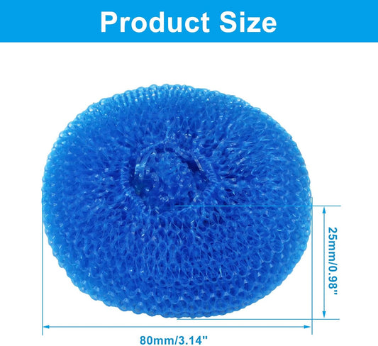 15 Pcs Plastic Dish Scrubbers, Nylon Scouring Pad Mesh Pot Scourers(Blue+Red+Green)