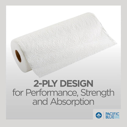 Georgia-Pacific Pacific Blue Select 2-Ply Perforated Roll Paper Towels by Georgia-Pacific Pro, 100 Sheets Per Roll, 30 Rolls Per Case,white - 27300