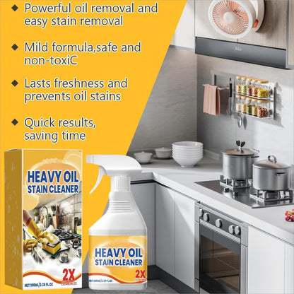 Wanban 2pc Heavy Duty Degreaser Cleaner Spray - Kitchen Heavy Oil Clean for Stubborn Oil Stains, All-Purpose Cleaner & Kitchen Degreaser for Tough Surfaces