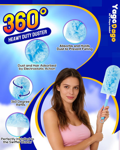 20 Count Duster Refill Compatible with Swiffer Hand Duster, Lavender Flavor Disposable Heavy Duty Duster Refills, Dusters Refills for Cleaning, Blinds & Ceiling Fan (Handle is Not Included)