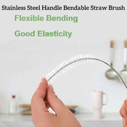 6 Pack Straw Cleaner Brush Set | 12 Inch 300mm Extra Long Straw Brush & Bottle Brush for Deep Cleaning | Compatible with Reusable Straws, Stanley Cup, Tumblers, Water Bottles | 4 Inch 100mm Bristles