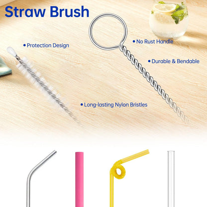 3 Pack Water Bottle Cleaner Brush Set - for Owala Cleaning Kit, Long Handle Silicone Bottle Brush Soft Touch No Scratch, Straw Cleaner Brush, 3 in 1 Multipurpose Cup Cleaner Kit for Owala Accessories
