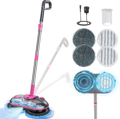 ScrubWiz 10-in-1 Steam Cleaner, Steam Mop & Detachable Handheld Steam Cleaner, 320ml Water Tank, 10s Fast Heating, Portable Steamer for Kitchen, Floor, Tiles, Window, BBQ Grill, Car, Bright White