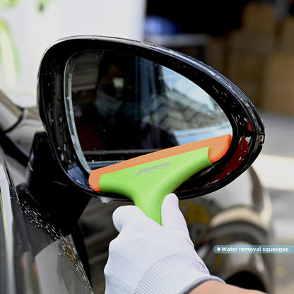 NEWISHTOOL Bathroom Shower Squeegee 5.9 Inch Soft Silicone Blade Squeegee for Shower Glass Door Mirrors Car Windshield, Kitchen Squeegee Countertops Cleaning and Water Removal Scraper w/Hanging Hole
